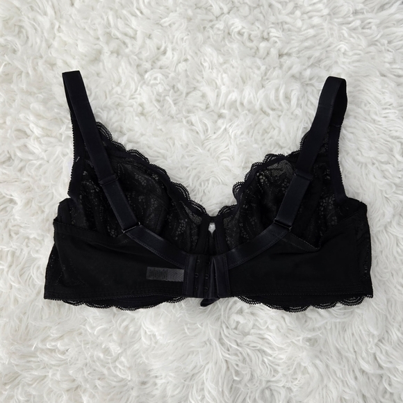 Felina Peridot Lace Unlined Underwire Bra. Black. Size 38D. New.This underwire - Picture 4 of 8